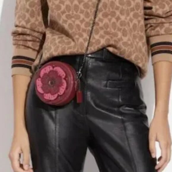 ⚜️ Coach Tea Rose Crossbody Mini Bag Purse NWT - Picture 4 of 15